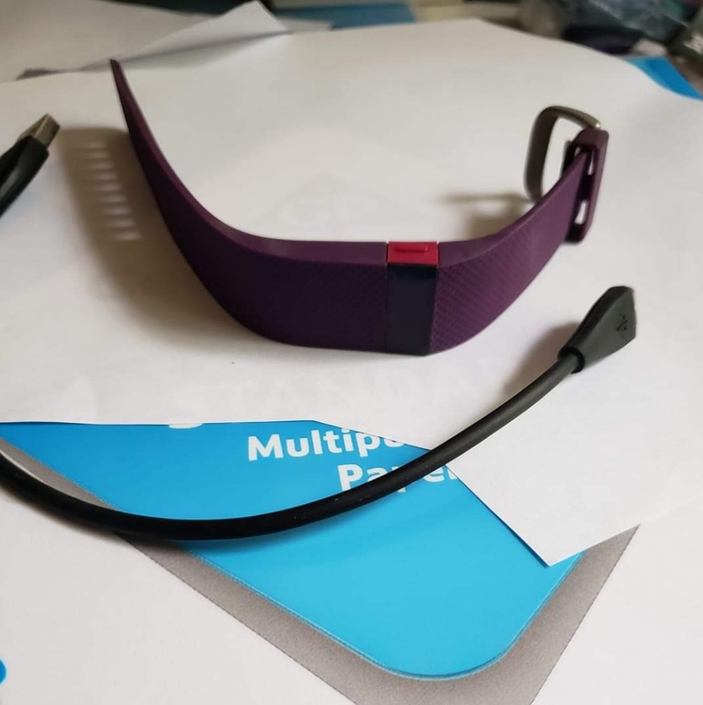 Fitbit with charging cord